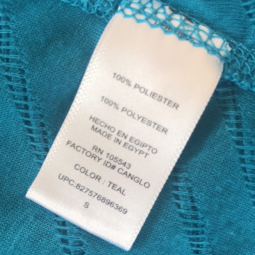 🟢Turquoise Diagonal Knit Top - Picture 7 of 8